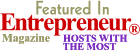 FEATURED HOSTING SERVICE IN ENTREPRENEUR MAGAZINE HOSTS WITH THE MOST